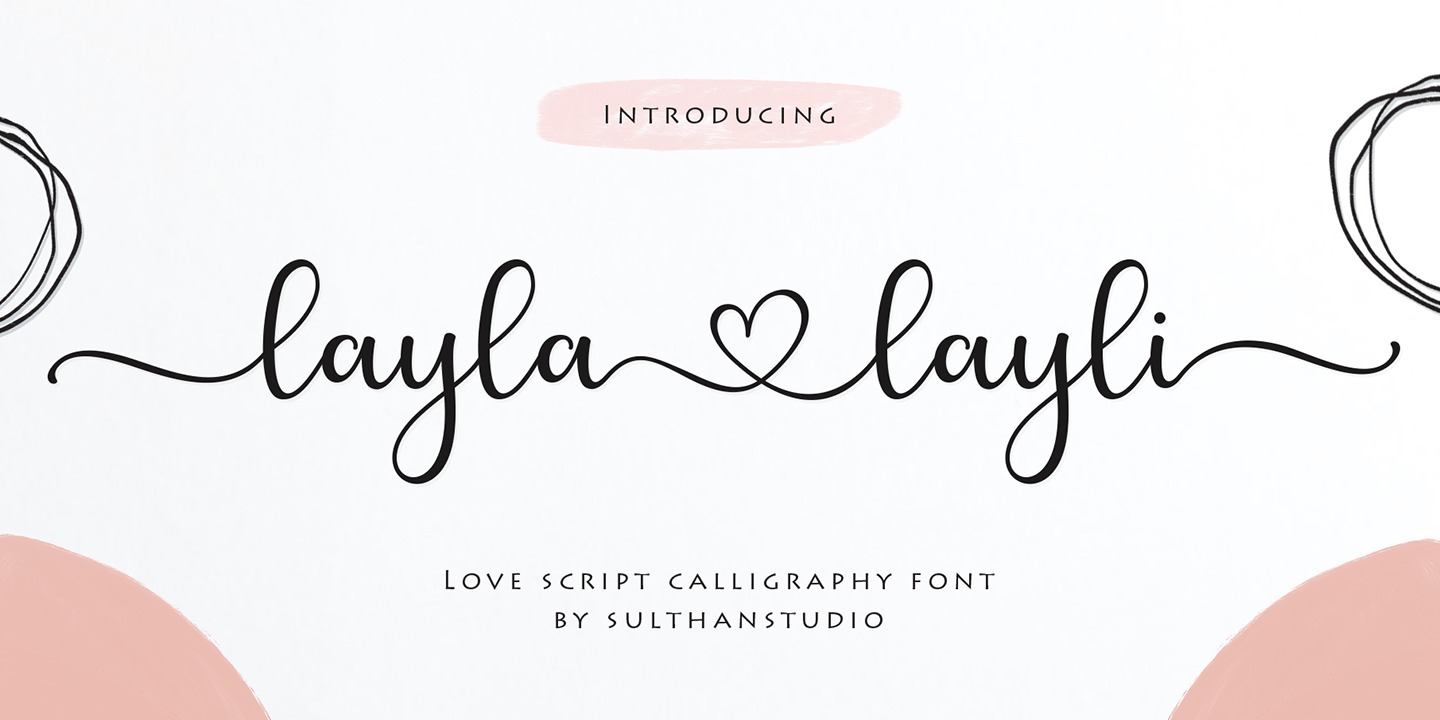 Beispiel einer Layla Layli-Schriftart